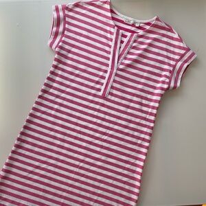 Vineyard Vines Pink and White Striped Dress